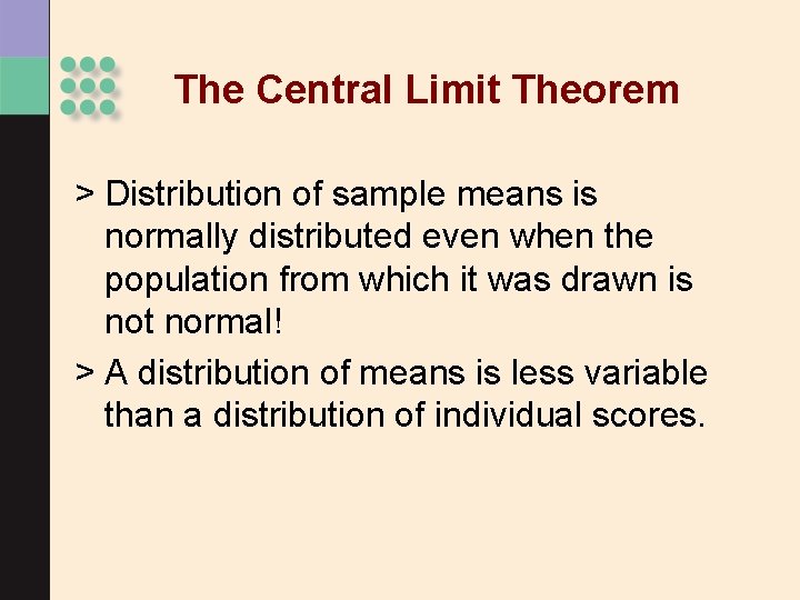 The Central Limit Theorem > Distribution of sample means is normally distributed even when