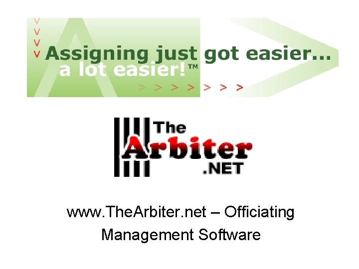 www. The. Arbiter. net – Officiating Management Software 
