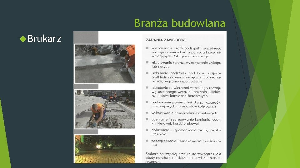 Branża budowlana Brukarz 