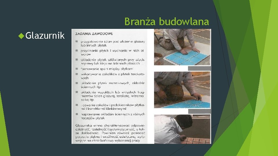 Branża budowlana Glazurnik 