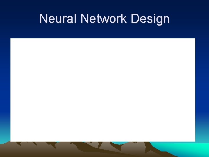 Neural Network Design 