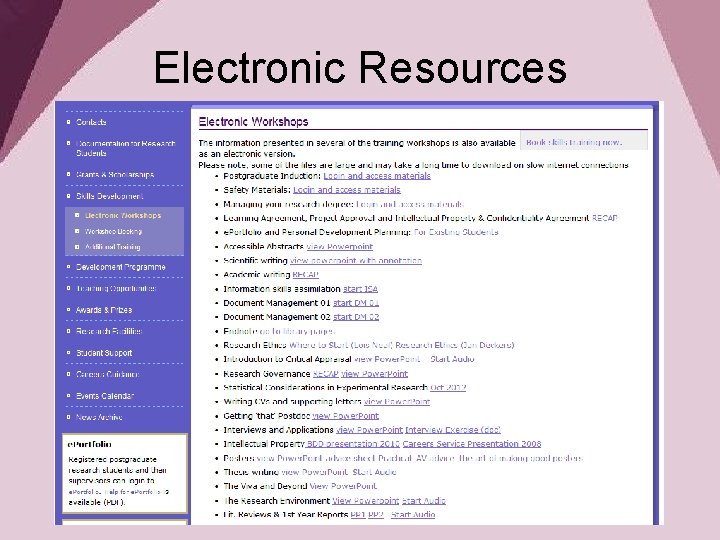 Electronic Resources 