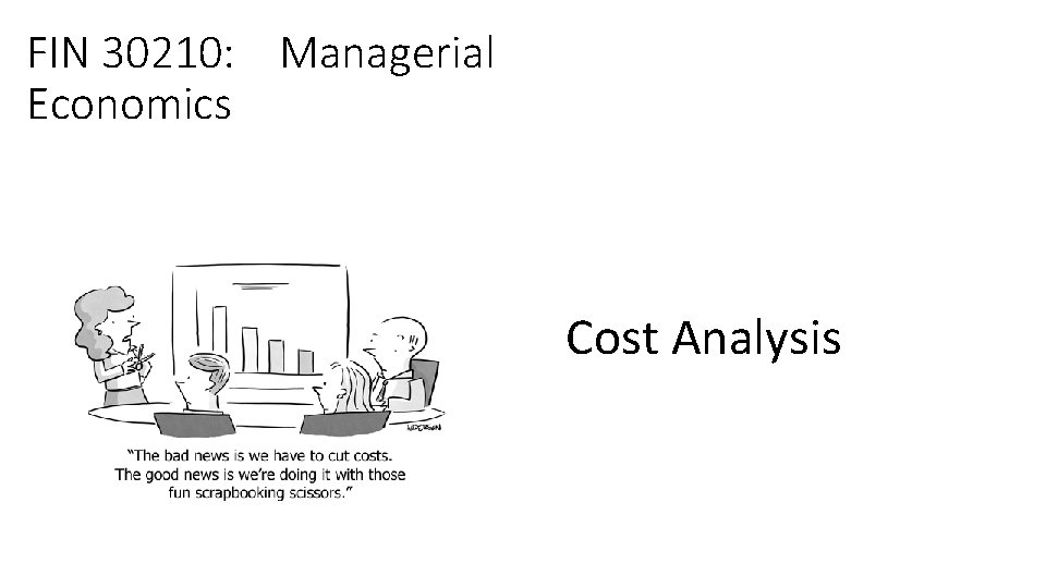 FIN 30210: Managerial Economics Cost Analysis 