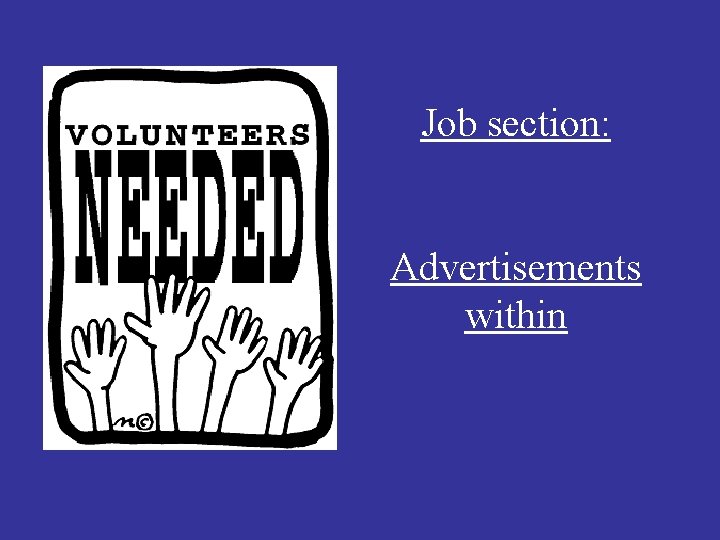 Job section: Advertisements within 