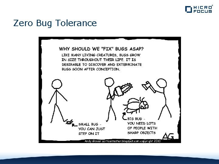 Zero Bug Tolerance Flickr: Lawrence Sinclair 