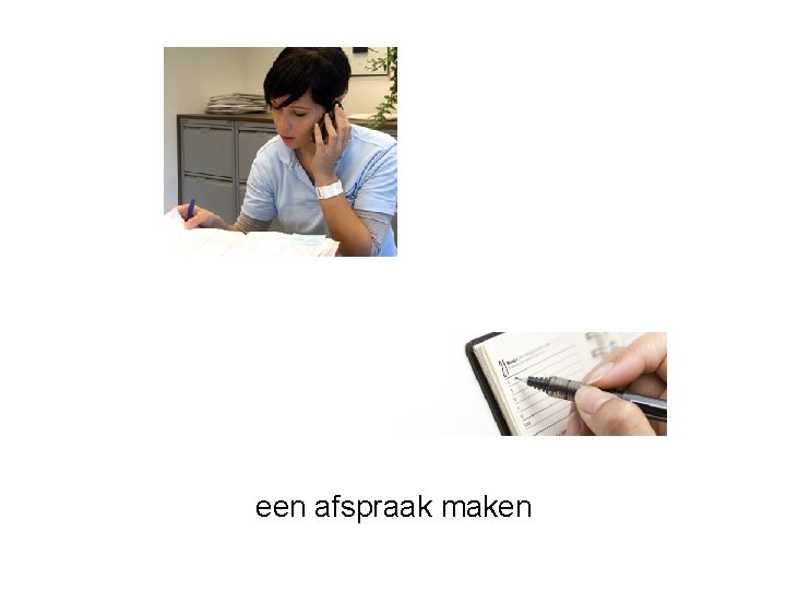 een afspraak maken 