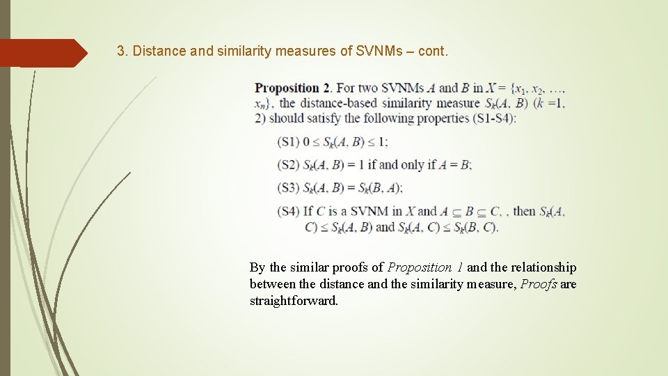 3. Distance and similarity measures of SVNMs – cont. By the similar proofs of