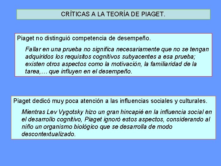 UNIDAD DIDCTICA EL DESARROLLO COGNITIVO LA APROXIMACIN DE