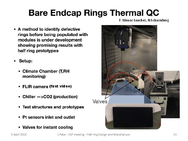 F. Munoz-Sanchez, N. Scharmberg (fast video) 5 April 2018 J. Pater - LNF meeting