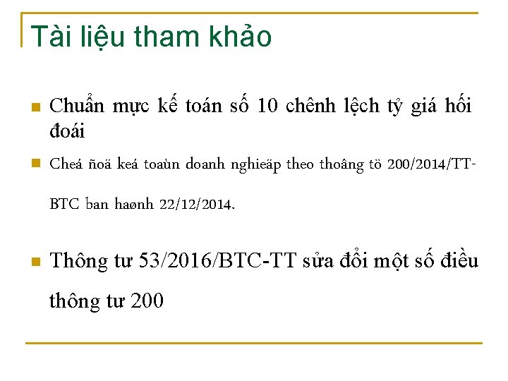 Tài liệu tham khảo n Chuẩn mực kế toán số 10 chênh lệch tỷ