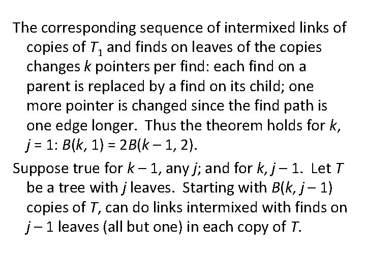 The corresponding sequence of intermixed links of copies of T 1 and finds on