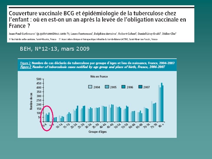 BCG BEH, N° 12 -13, mars 2009 