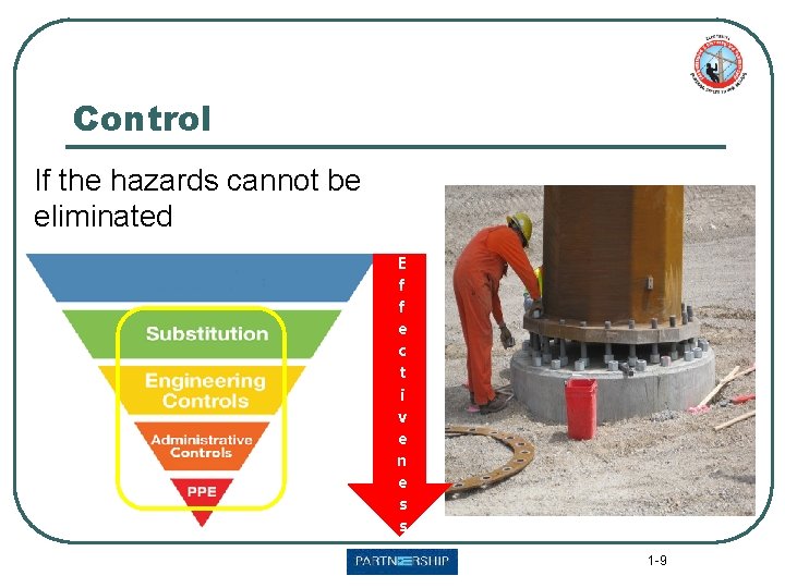 Control If the hazards cannot be eliminated E f f e c t i