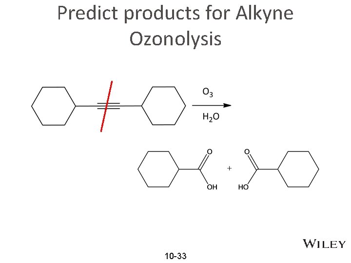 Predict products for Alkyne Ozonolysis 10 -33 