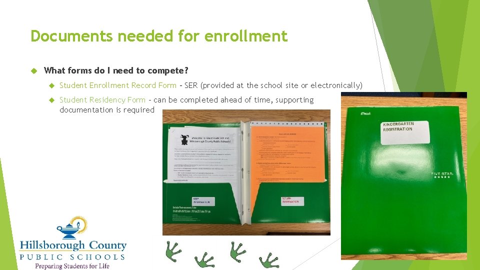 Documents needed for enrollment What forms do I need to compete? Student Enrollment Record