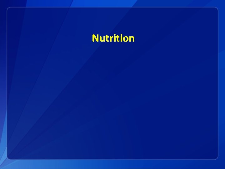 Nutrition 