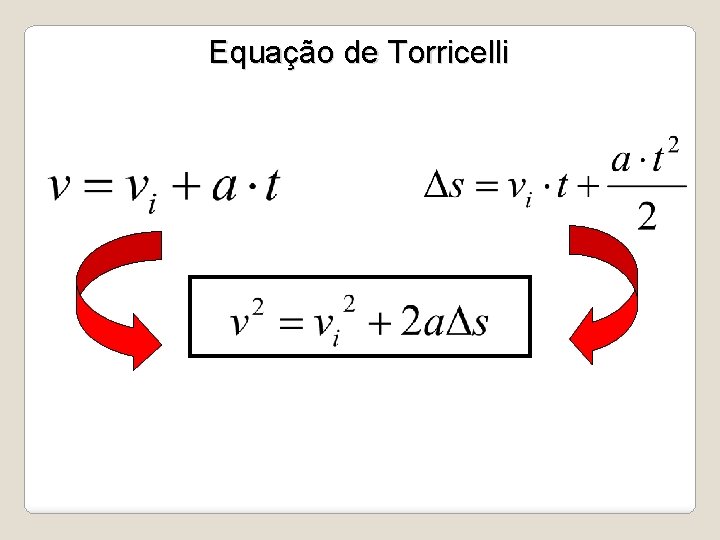 Equação de Torricelli 