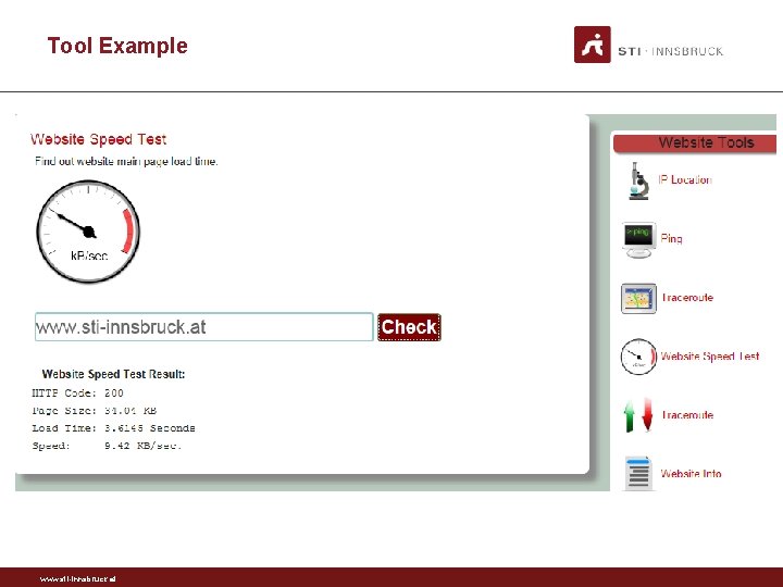 Tool Example www. sti-innsbruck. at 