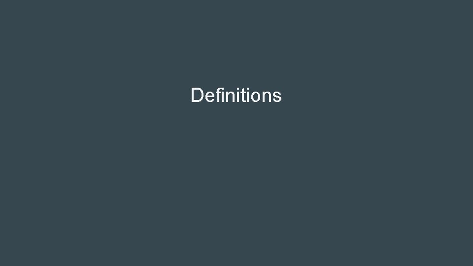 Definitions 