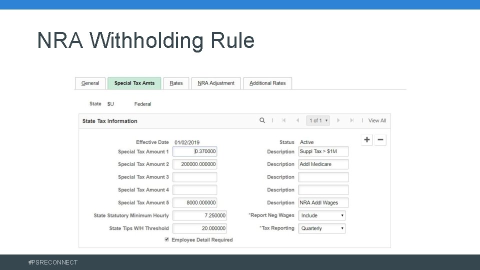 NRA Withholding Rule #PSRECONNECT 