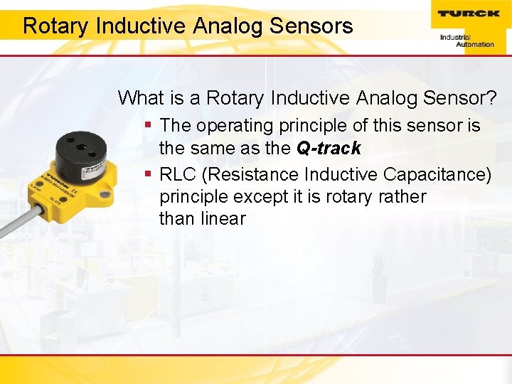 Rotary Inductive Analogtitle Sensors Click to edit Master style What is a Rotary Inductive