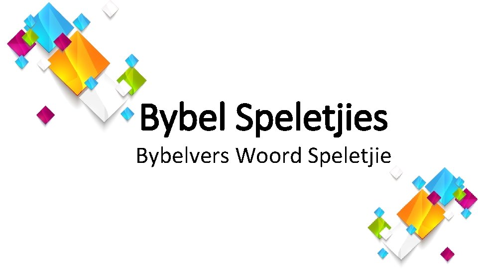 Bybel Speletjies Bybelvers Woord Speletjie 