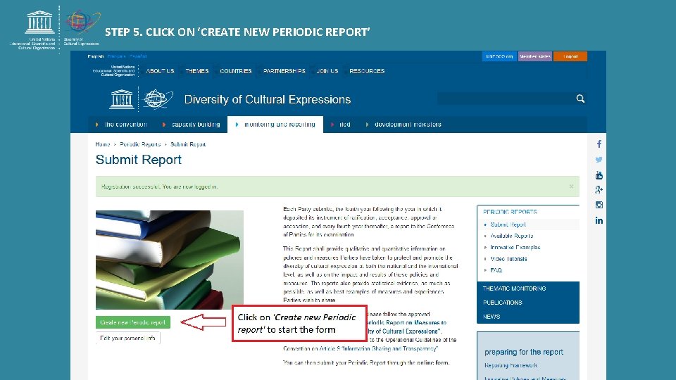 STEP 5. CLICK ON ‘CREATE NEW PERIODIC REPORT’ 