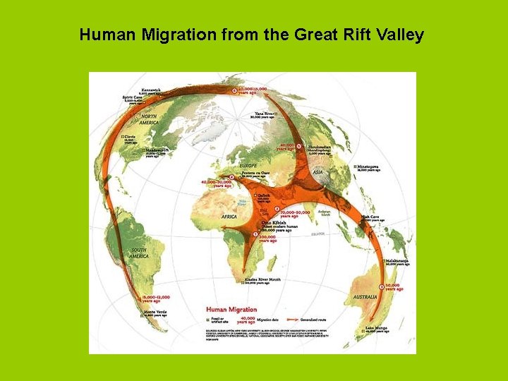 Human Migration from the Great Rift Valley 