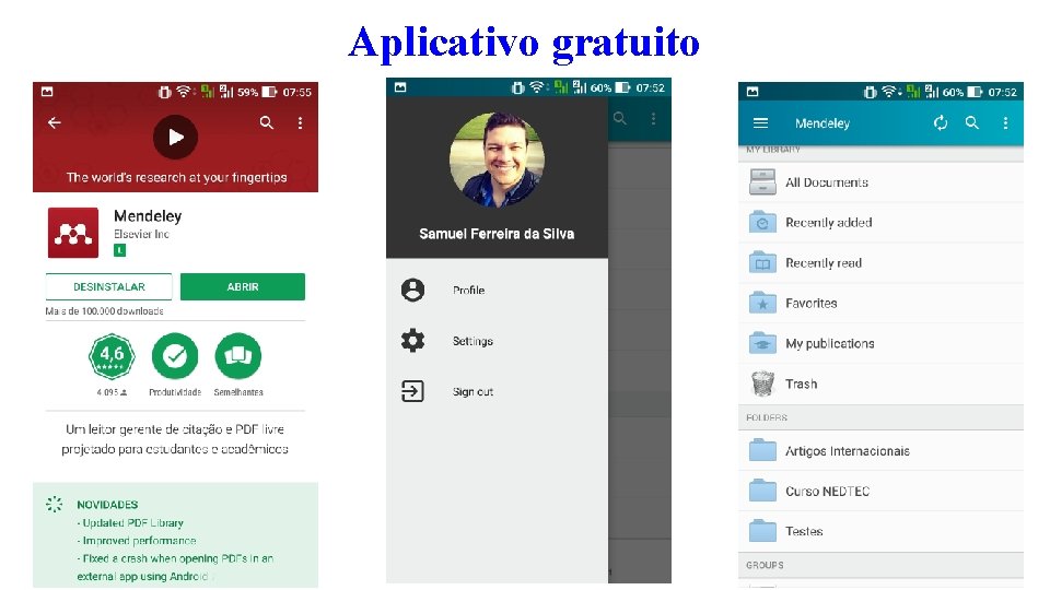 Aplicativo gratuito 