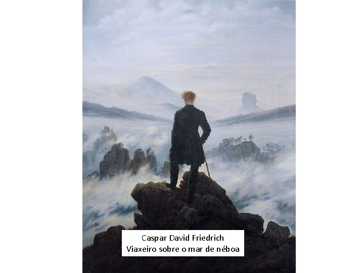 Caspar David Friedrich Viaxeiro sobre o mar de néboa 