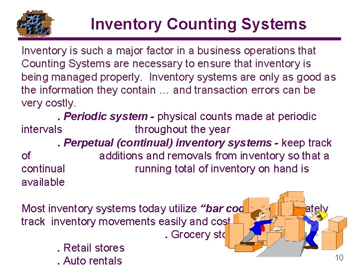 Inventory Counting Systems Inventory is such a major factor in a business operations that