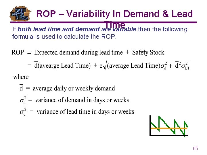 ROP – Variability In Demand & Lead Time If both lead time and demand