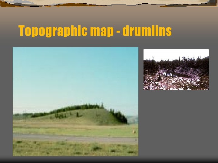 Topographic map - drumlins 