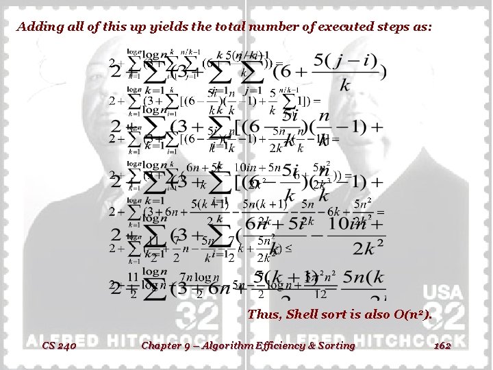 Adding all of this up yields the total number of executed steps as: Thus,