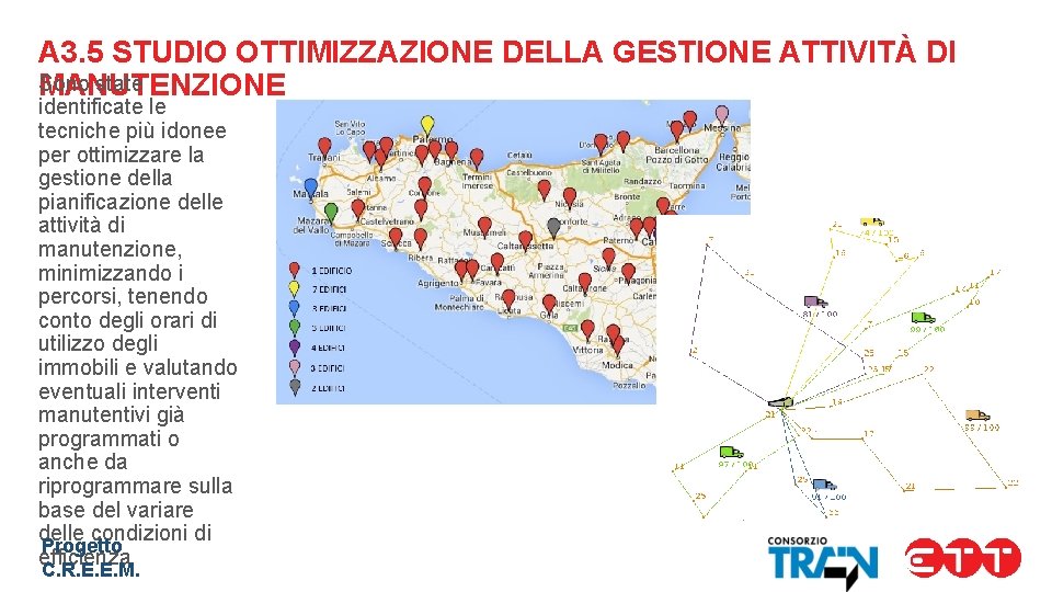 A 3. 5 STUDIO OTTIMIZZAZIONE DELLA GESTIONE ATTIVITÀ DI Sono state MANUTENZIONE identificate le