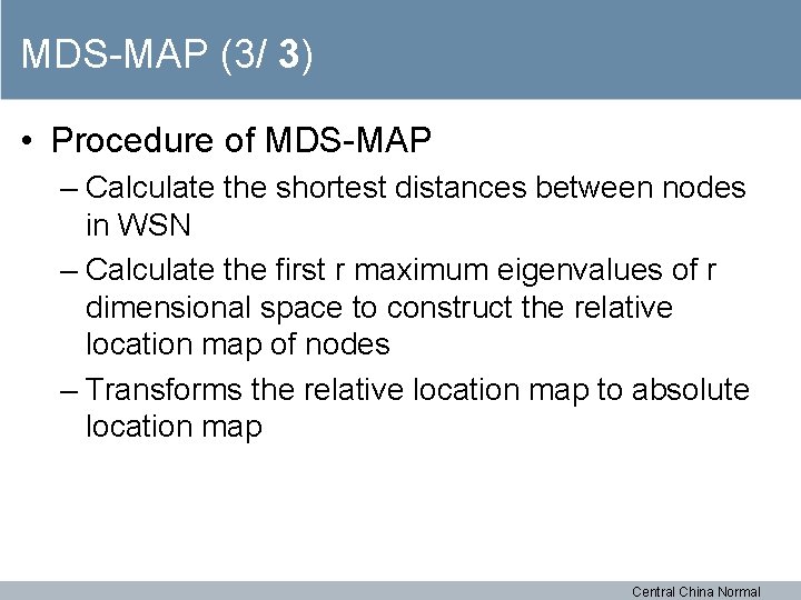 Shell Mds Map A Clusterbased and Range Free Multidimensional ScalingMAP Localization