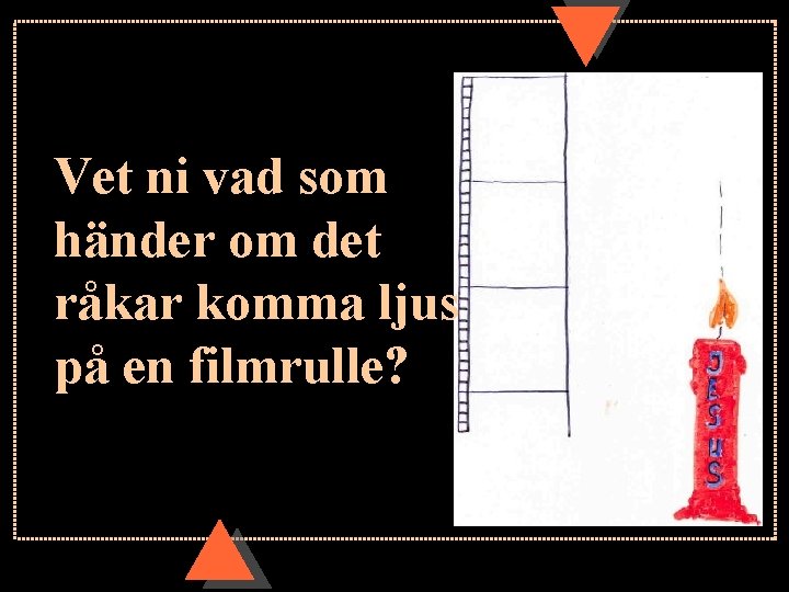 Vet ni vad som händer om det råkar komma ljus på en filmrulle? 