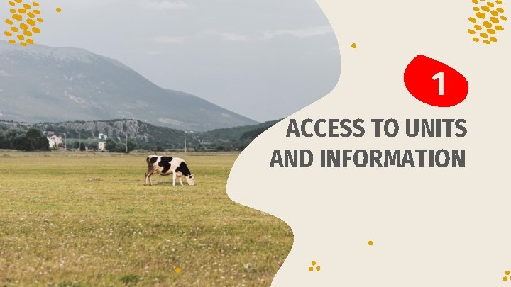 1 ACCESS TO UNITS AND INFORMATION 1 ACCESS TO UNITS AND INFORMATION