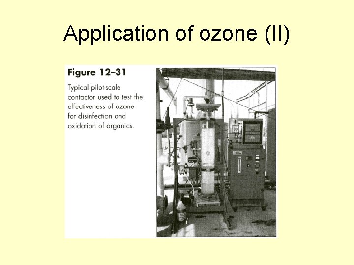 Application of ozone (II) 