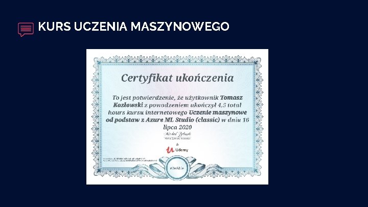 KURS UCZENIA MASZYNOWEGO 