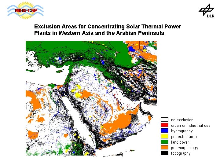 Exclusion Areas for Concentrating Solar Thermal Power Plants in Western Asia and the Arabian