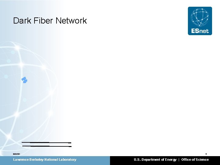 Dark Fiber Network 9/6/2021 Lawrence Berkeley National Laboratory 5 U. S. Department of Energy