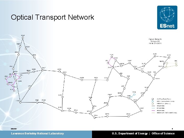 Optical Transport Network 9/6/2021 Lawrence Berkeley National Laboratory 6 U. S. Department of Energy