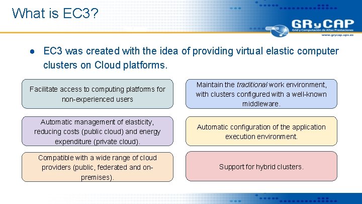 What is EC 3? ● EC 3 was created with the idea of providing