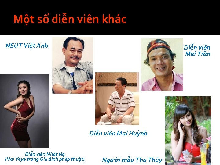 Một số diễn viên khác NSUT Việt Anh Diễn viên Mai Trần Diễn viên
