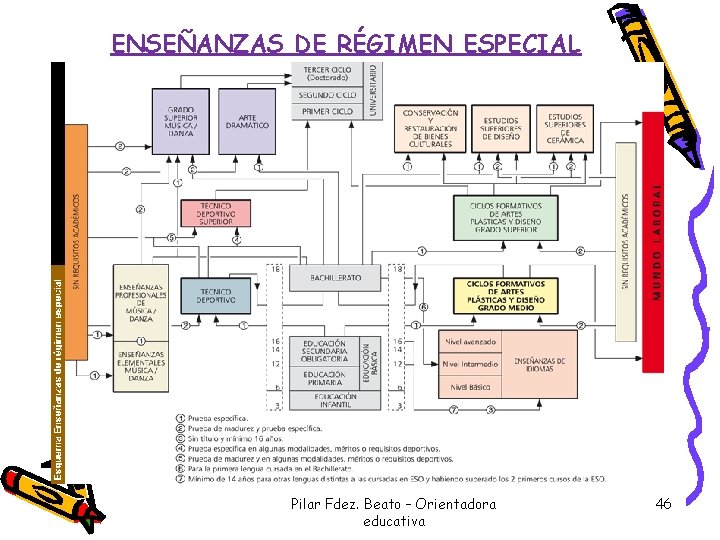 ENSEÑANZAS DE RÉGIMEN ESPECIAL Pilar Fdez. Beato – Orientadora educativa 46 