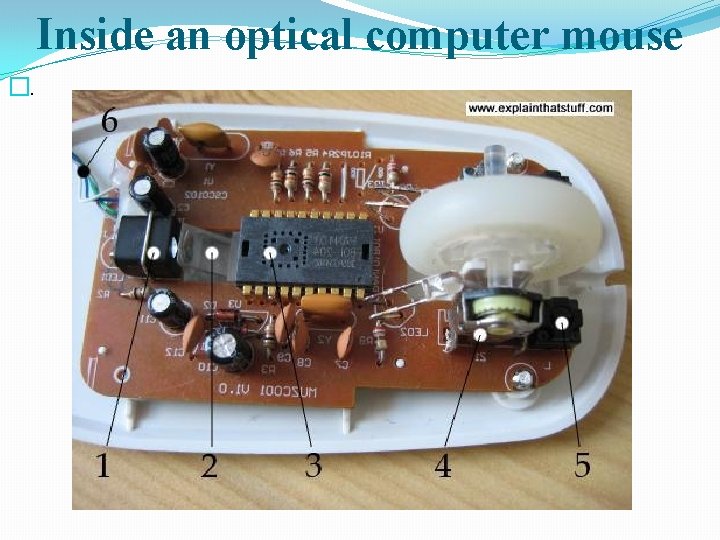 Inside an optical computer mouse �. 