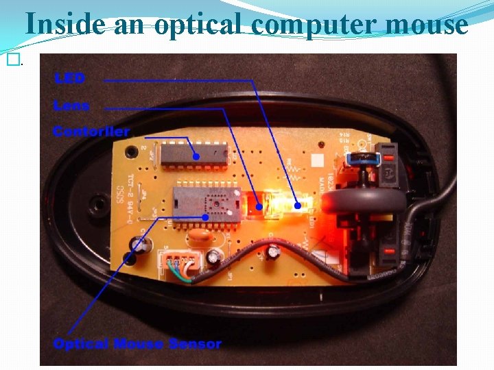 Inside an optical computer mouse �. 