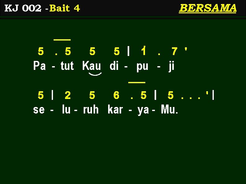 BERSAMA KJ 002 - Bait 4 5 . 5 5 5 | 1> .