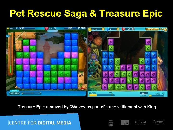 Pet Rescue Saga & Treasure Epic removed by 6 Waves as part of same